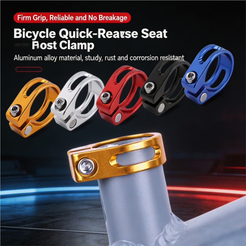 Commuter Bike Lock - Aluminum Alloy Bike Seatpost Clamp 28.6-34.9mm