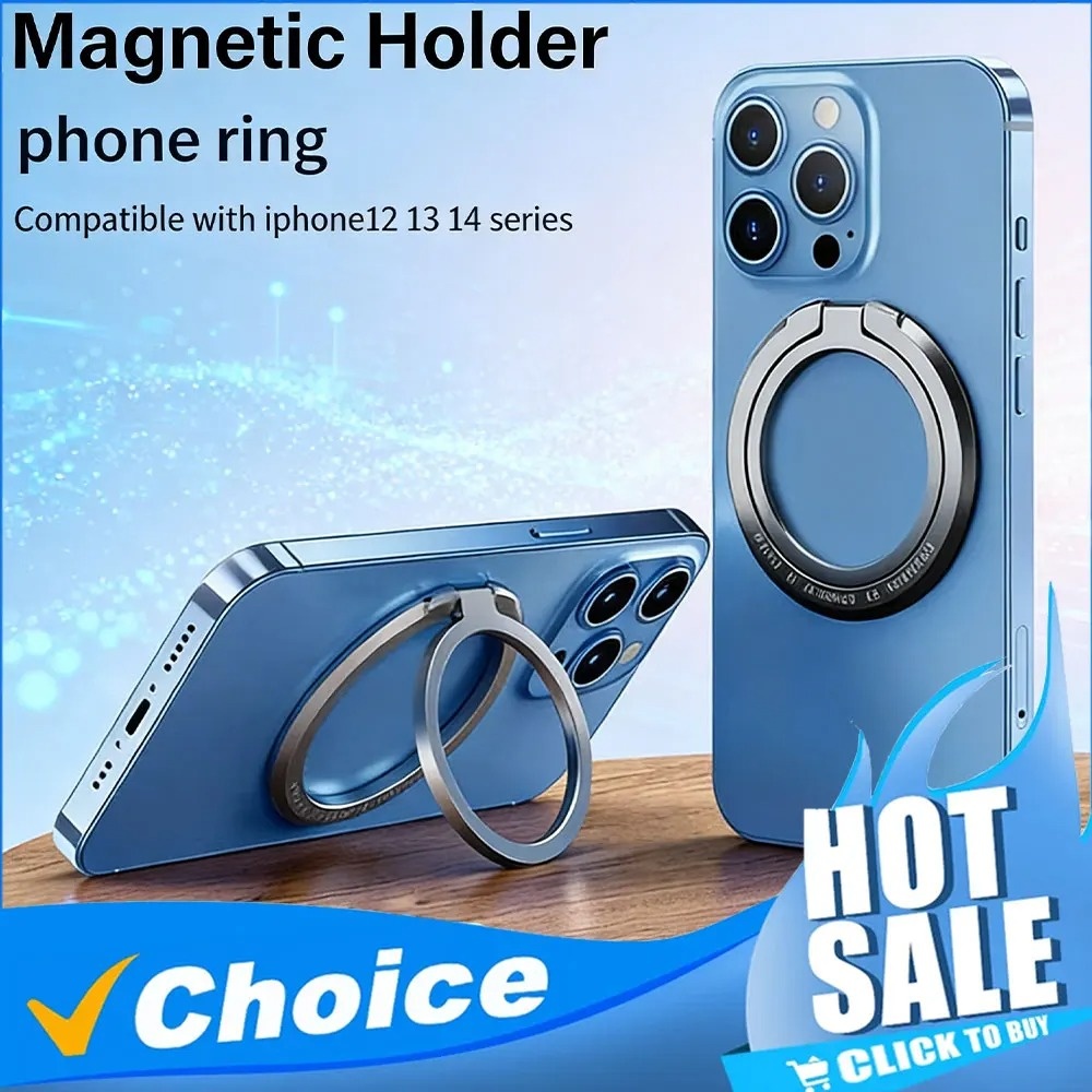Kickstand Adjustable - Magnetic Phone Ring Holder Removable Finger