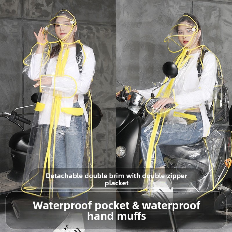Transparent EVA Rain Poncho Ho - đánh giá và giá Cycling Commute In Rain
