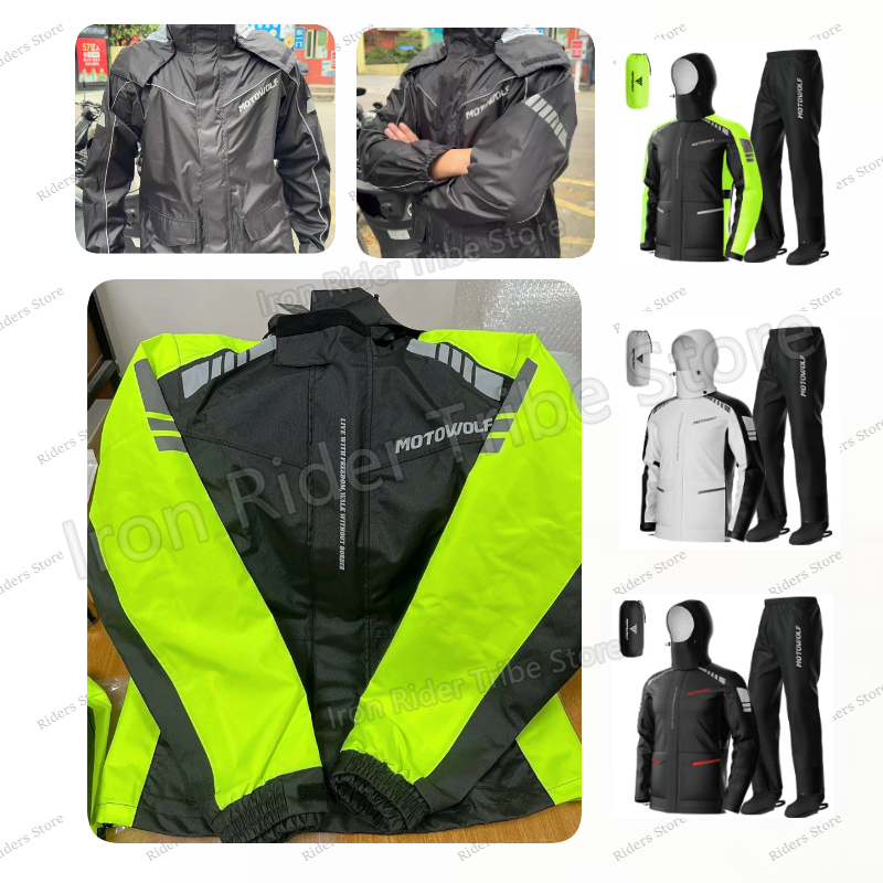 Motowolf Waterproof Reflective - đánh giá và giá Cycling Commuter Rain Jacket