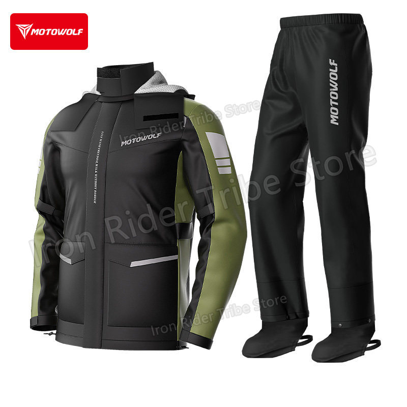 Motowolf Waterproof Reflective - đánh giá và giá Cycling Commuter Rain Jacket