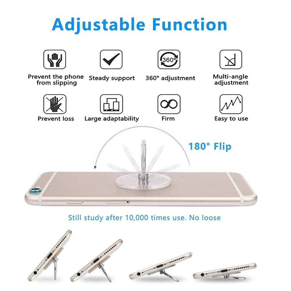 Transparent Cell Phone Ring Ho - đánh giá và giá Kickstand Adjustable