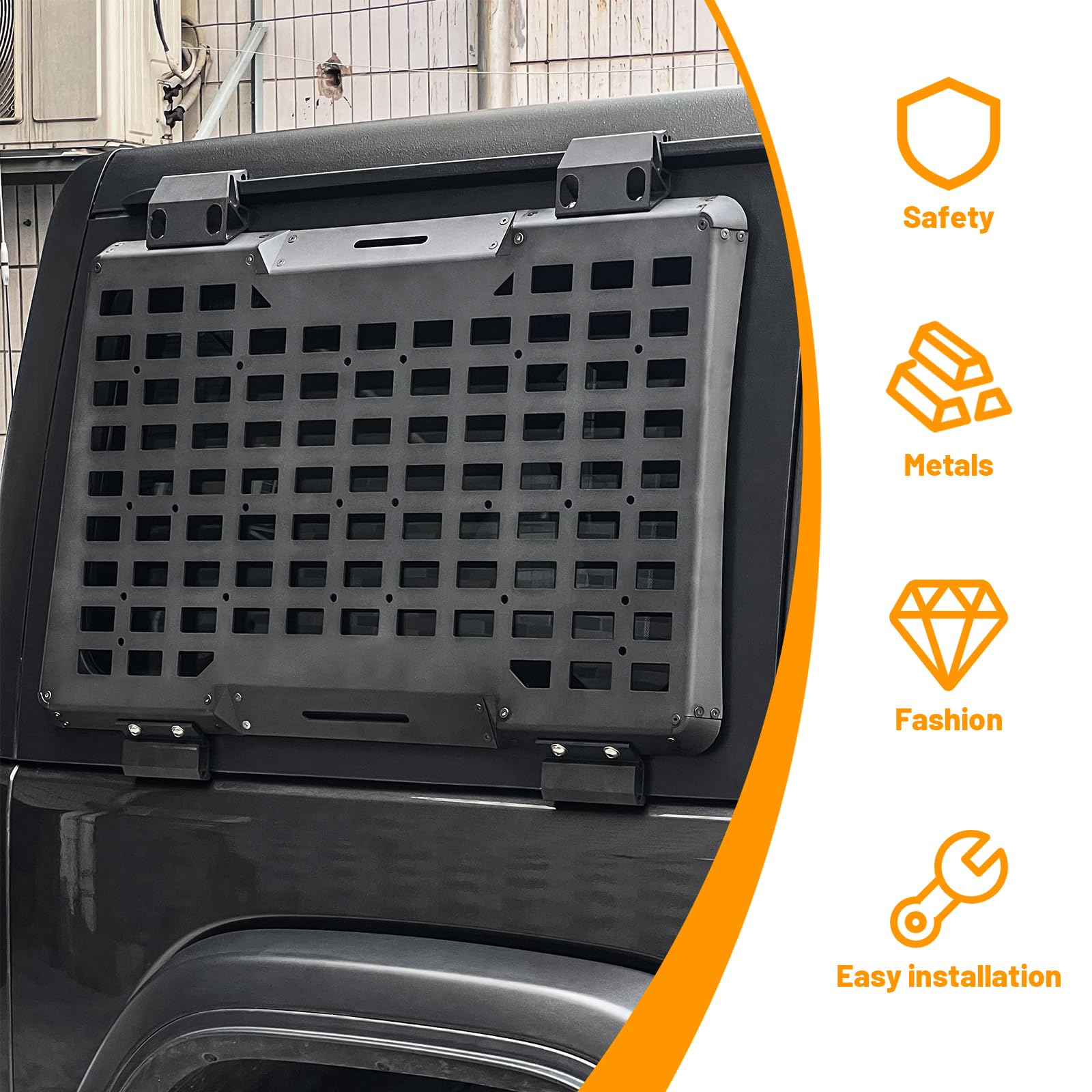 Rear Right Window Molle Panel  - đánh giá và giá Cargo Rack Aluminum