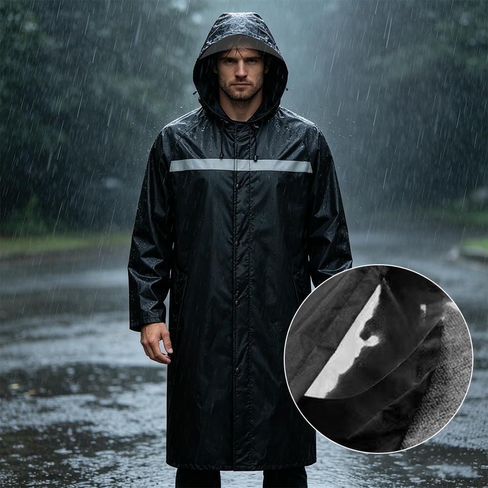 Waterproof Hooded Rain Poncho, - đánh giá và giá Cycling Commute In Rain
